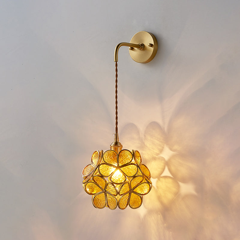 Nordic Style Copper Wall Light Colorful Ball Shape Wall Lamp for Living Room