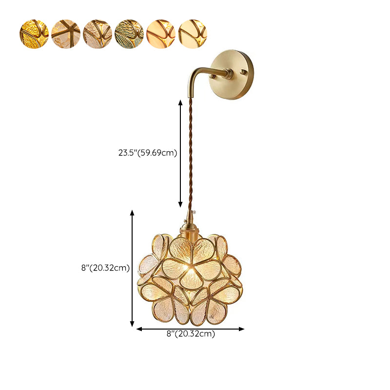 Nordic Style Copper Wall Light Colorful Ball Shape Wall Lamp for Living Room