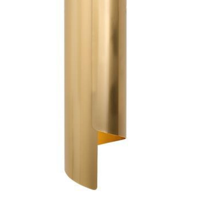 Post Modern 1 - Light Wall Mount Fixture Iron Tube Wall Lighting in Gold Finish