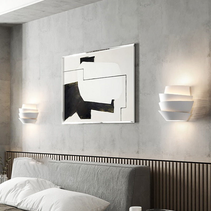 2 - Light Kids Style Wall Mounted Fixture Unique Metal Wall Sconce in White