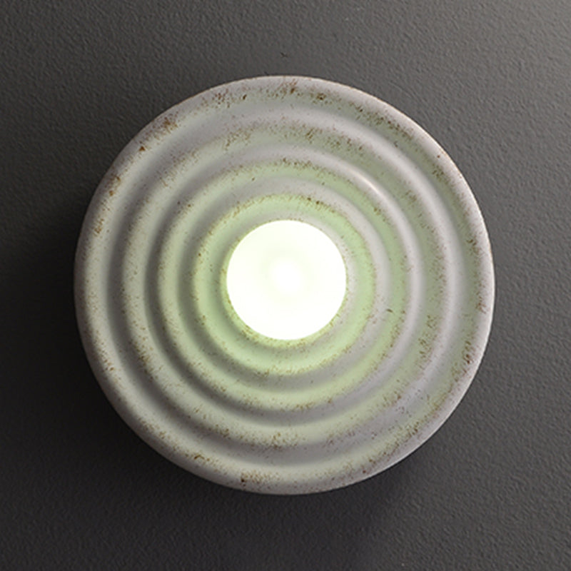 Nordic Style Wall Mount Light Circle Shape Resin Wall Lamp for Living Room