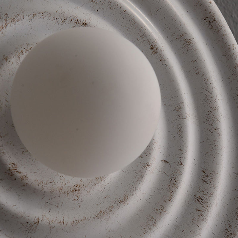 Nordic Style Wall Mount Light Circle Shape Resin Wall Lamp for Living Room