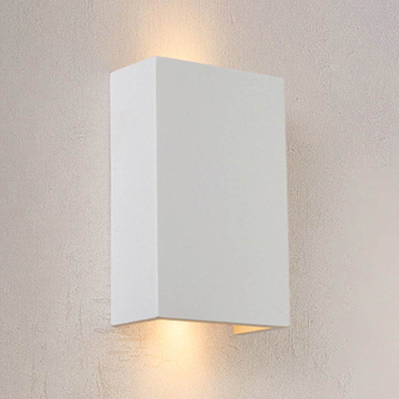 Stone Geometric Wall Mount Lamp Simple 1 Light Wall Mounted Light Fixture in White