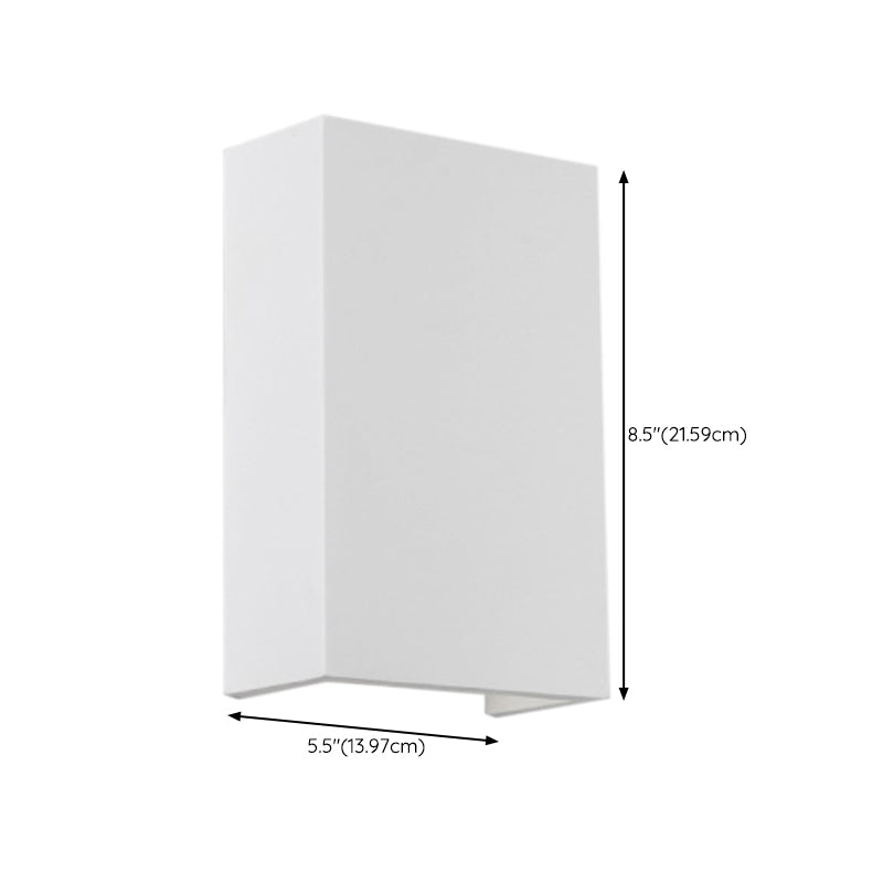 Stone Geometric Wall Mount Lamp Simple 1 Light Wall Mounted Light Fixture in White