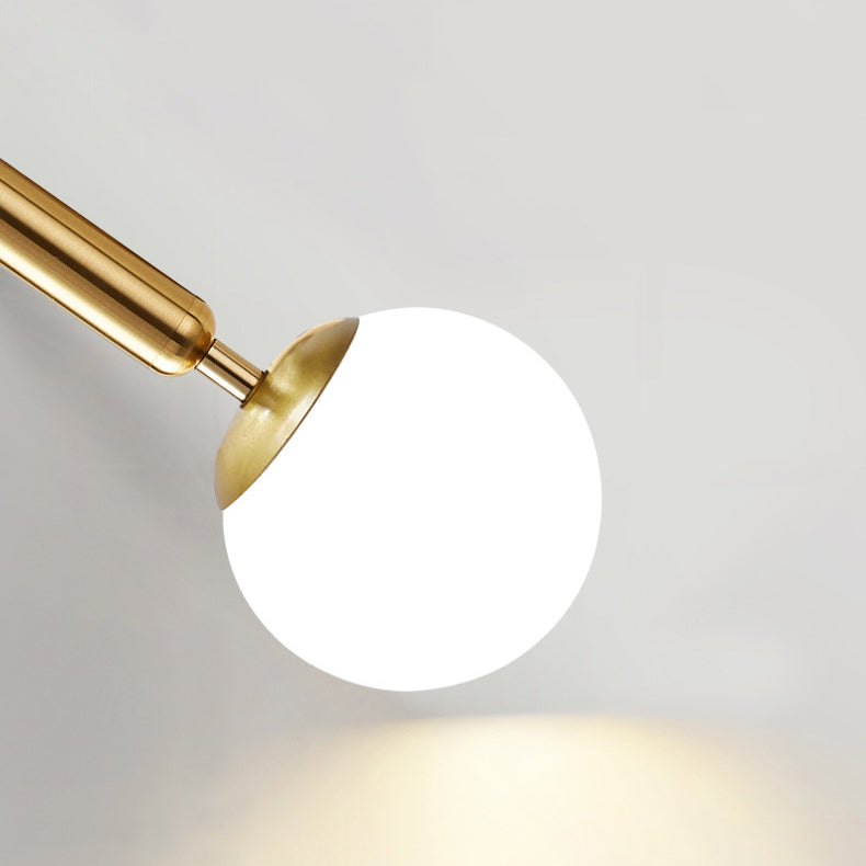 Industrial Bath Vanity Lighting Globe Shaded Golden / Black Vanity Lamp for Bathroom