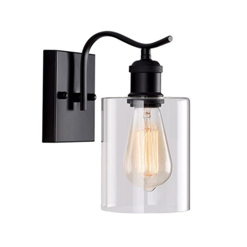 Industrial Style Metal Vanity Light Cylinder Shape Vanity Lamp for Shower Room