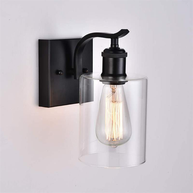 Industrial Style Metal Vanity Light Cylinder Shape Vanity Lamp for Shower Room