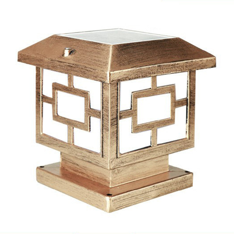 Contemporary Pillar Lamp Minimalist Outdoor Lamp for Backyard