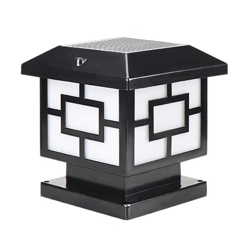Contemporary Pillar Lamp Minimalist Outdoor Lamp for Backyard