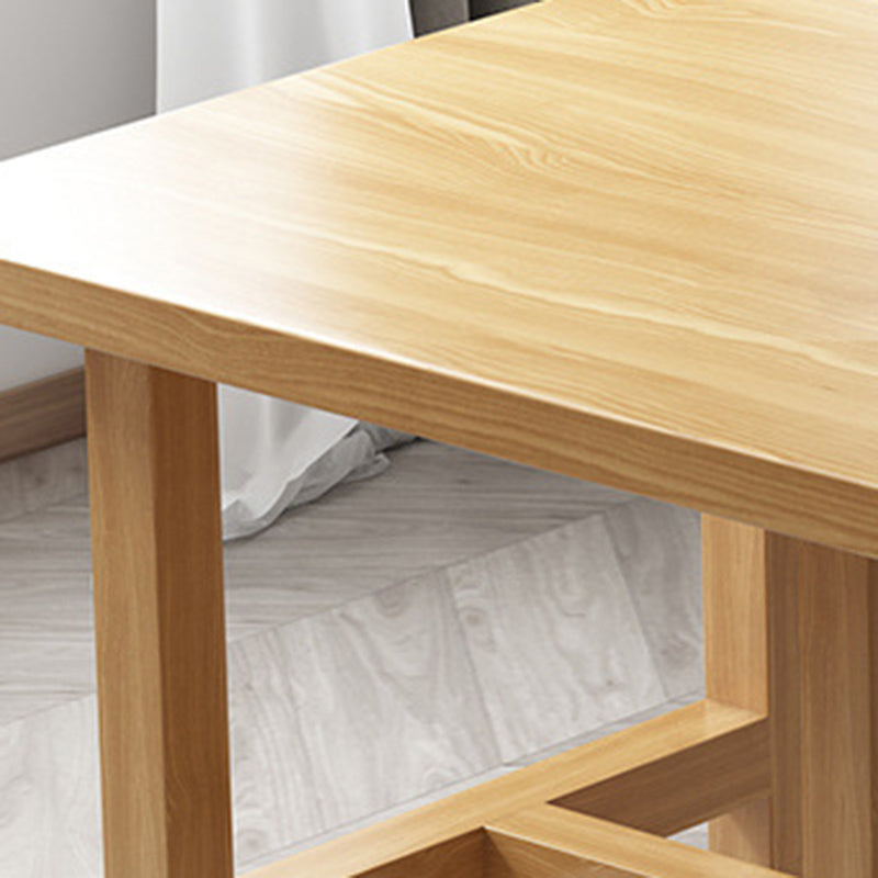Modern 1/7 Pieces Dining Set Pine Wood Rectangle Dining Table for Dining Room