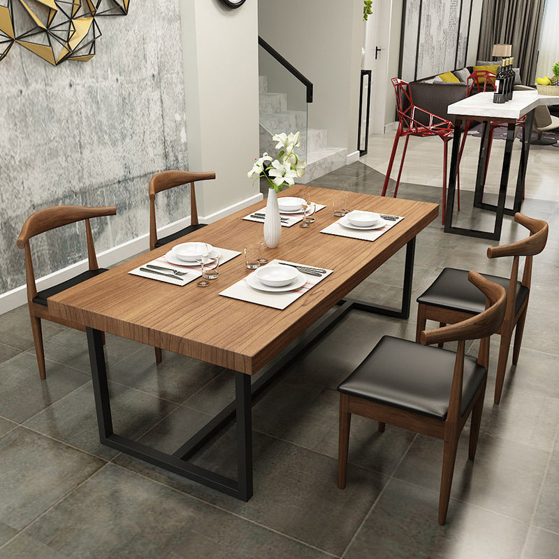 Modern 1/5/7 Pieces Dining Set Rectangle Pine Wood Dining Table for Cafe