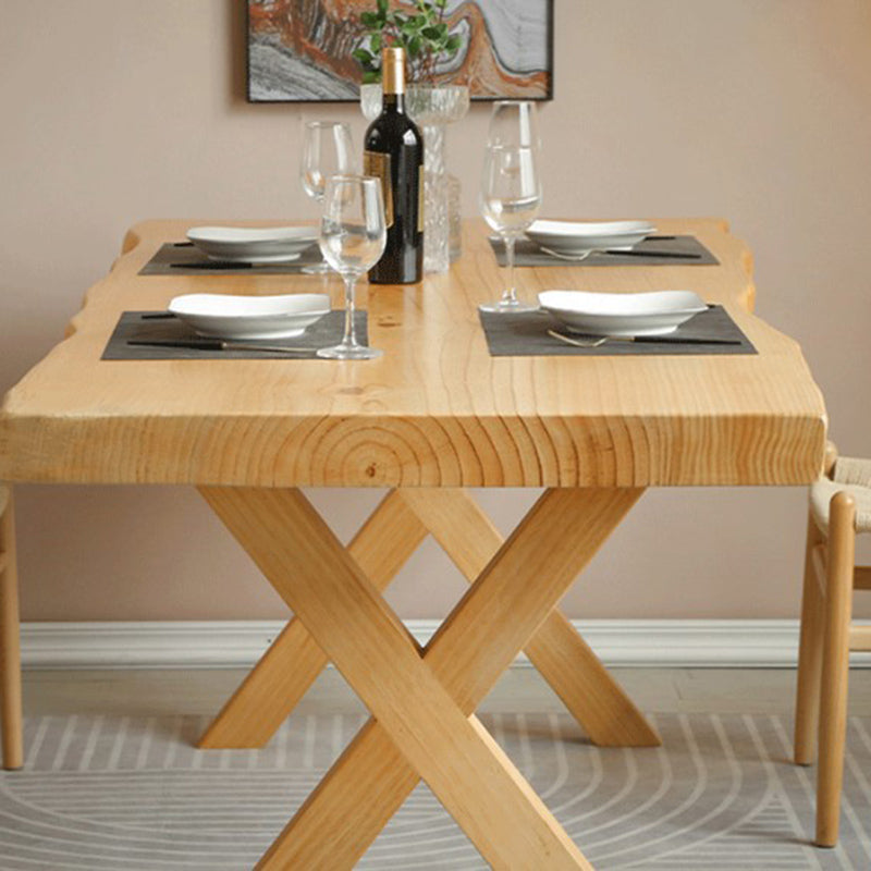 Industrial 1/5 Pieces Dining Set Rectangle Wood Dining Table for Living Room