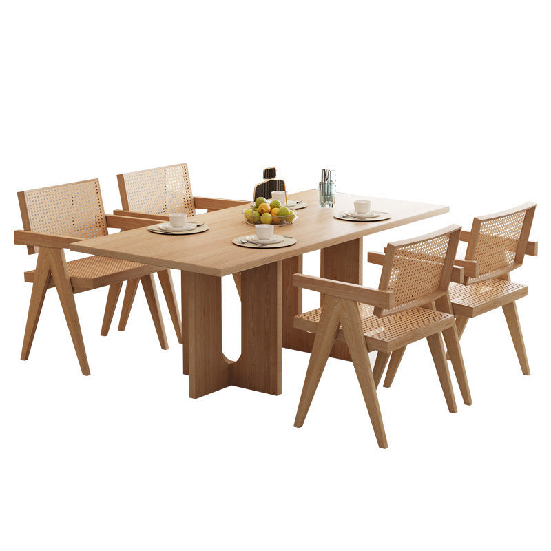 Industrial 1/4/5 Pieces Dining Set Rectangle Wood Dining Table for Dining Room