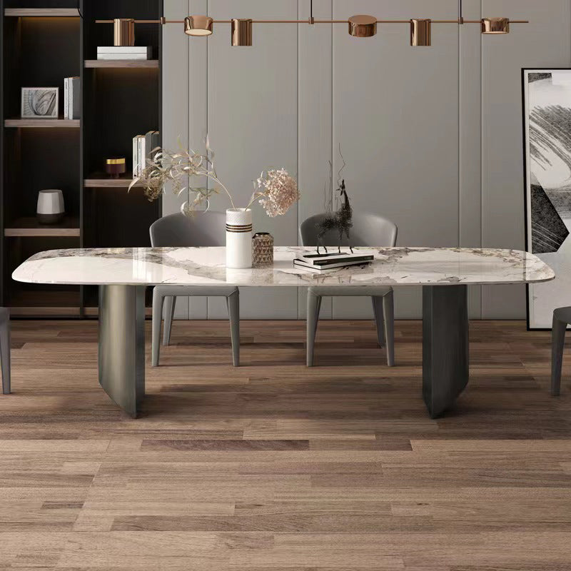 Modern 1/2/5 Pieces Dining Set Rectangle Stone Dining Table for Kitchen