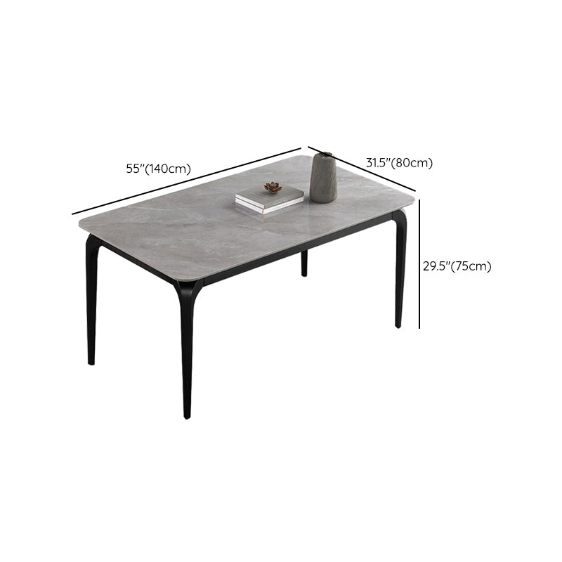 Modern 1/5 Pieces Dining Set Rectangle Stone Dining Table for Kitchen