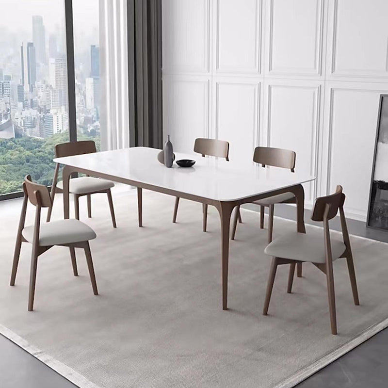 Modern 1/4/5/6/7 Pieces Dining Set Rectangle Stone Dining Table for Kitchen