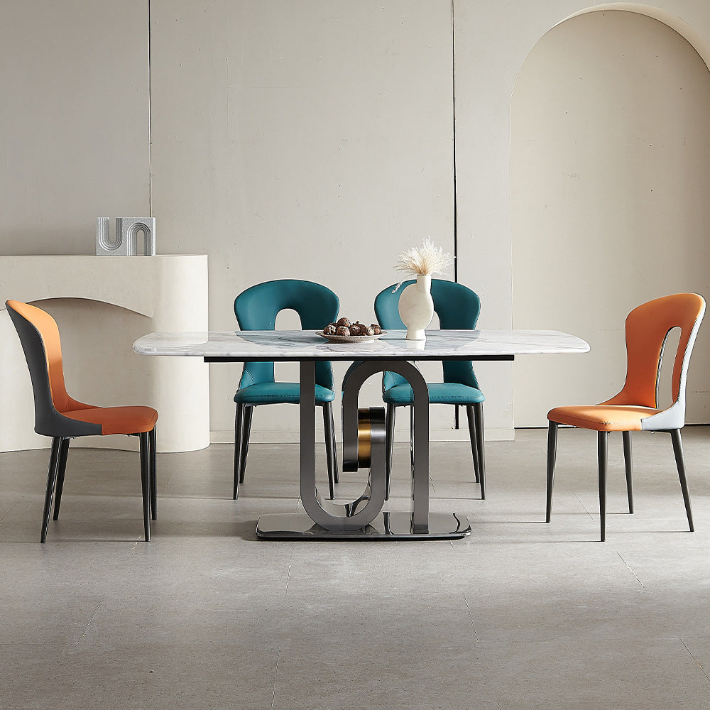 Rectangle Modern Dining Table Set 1/2/5/7 Pcs Dinette Set for Dining Room