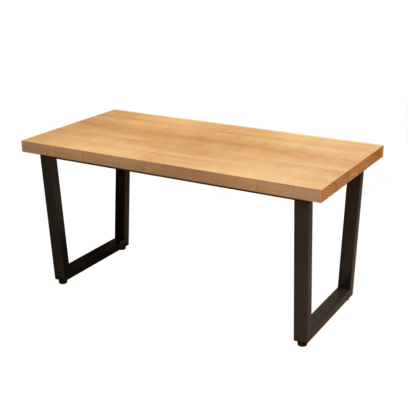 Natural Finish Solid Wood Dining Table Set 1/4/5 Pcs Industrial Dinette Set