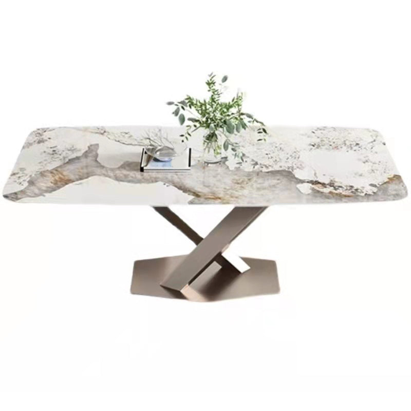 Glam Dinette Set for Dining Room 1/2/5/7 Pcs Glossy White Dining Table Set