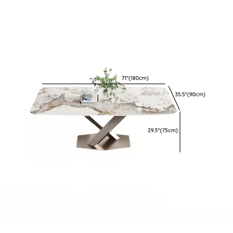 Glam Dinette Set for Dining Room 1/2/5/7 Pcs Glossy White Dining Table Set