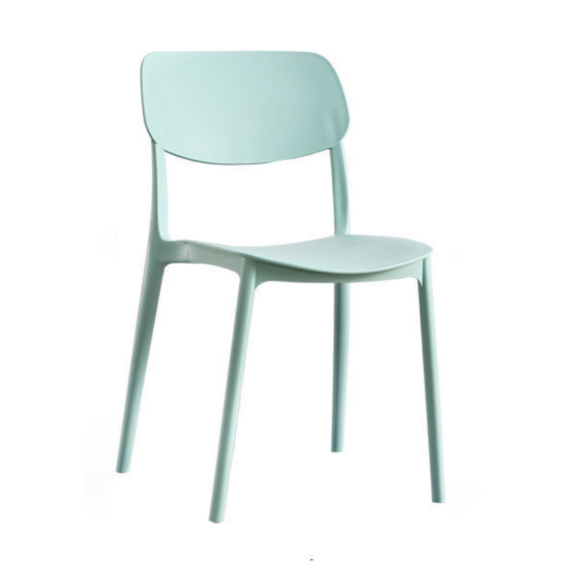 Plastic Modern Style Side Chair Open Back Armless Dining Chairs