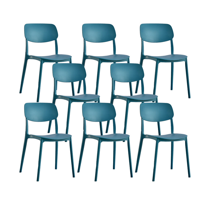 Plastic Modern Style Side Chair Open Back Armless Dining Chairs
