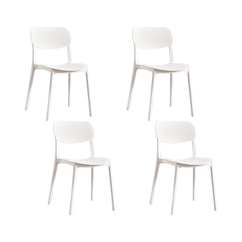 Plastic Modern Style Side Chair Open Back Armless Dining Chairs