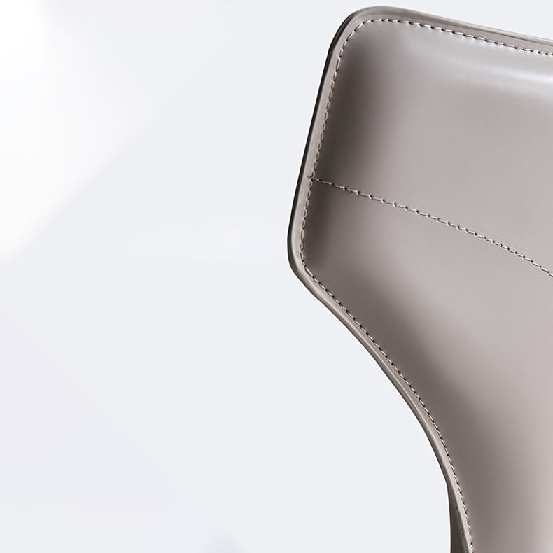 Faux Leather Dining Chairs Modern Style Wingback Armless Chair