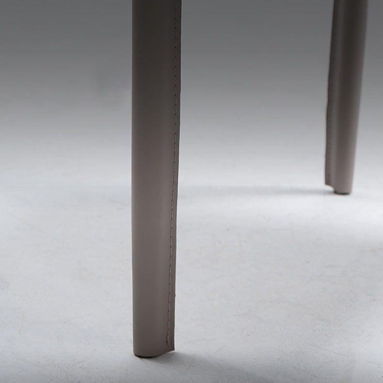 Faux Leather Dining Chairs Modern Style Wingback Armless Chair