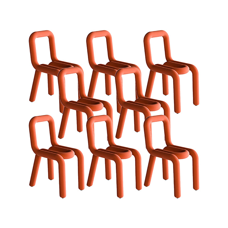 Home Fabric Side Chair Designer Style Open Back Armless Chair Set