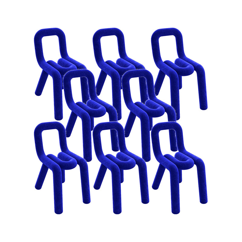 Home Fabric Side Chair Designer Style Open Back Armless Chair Set