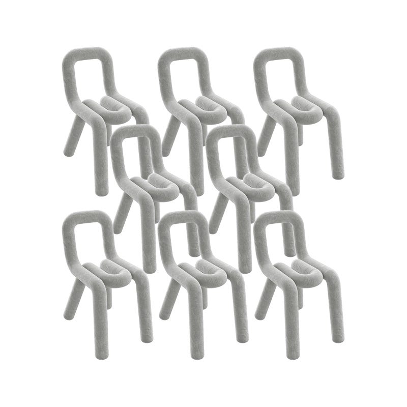 Home Fabric Side Chair Designer Style Open Back Armless Chair Set