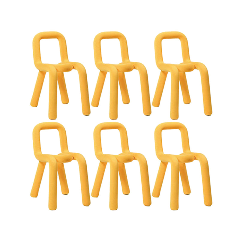 Home Fabric Side Chair Designer Style Open Back Armless Chair Set