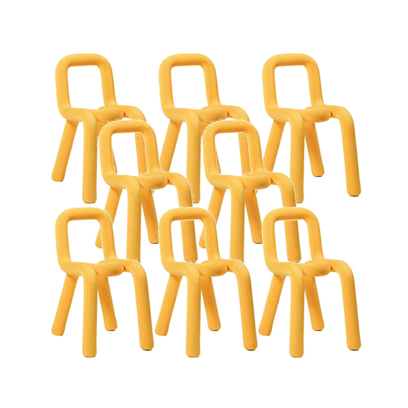 Home Fabric Side Chair Designer Style Open Back Armless Chair Set