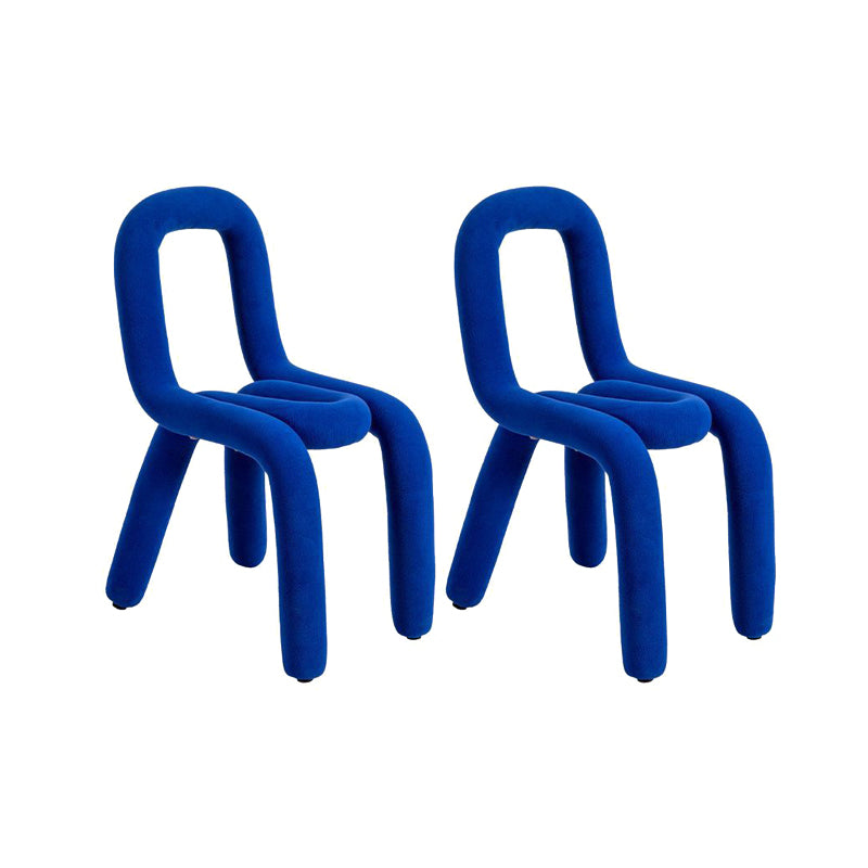 Home Fabric Dining Chairs Designer Style Open Back Armless Chair