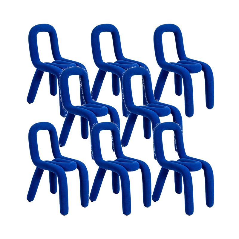 Home Fabric Dining Chairs Designer Style Open Back Armless Chair