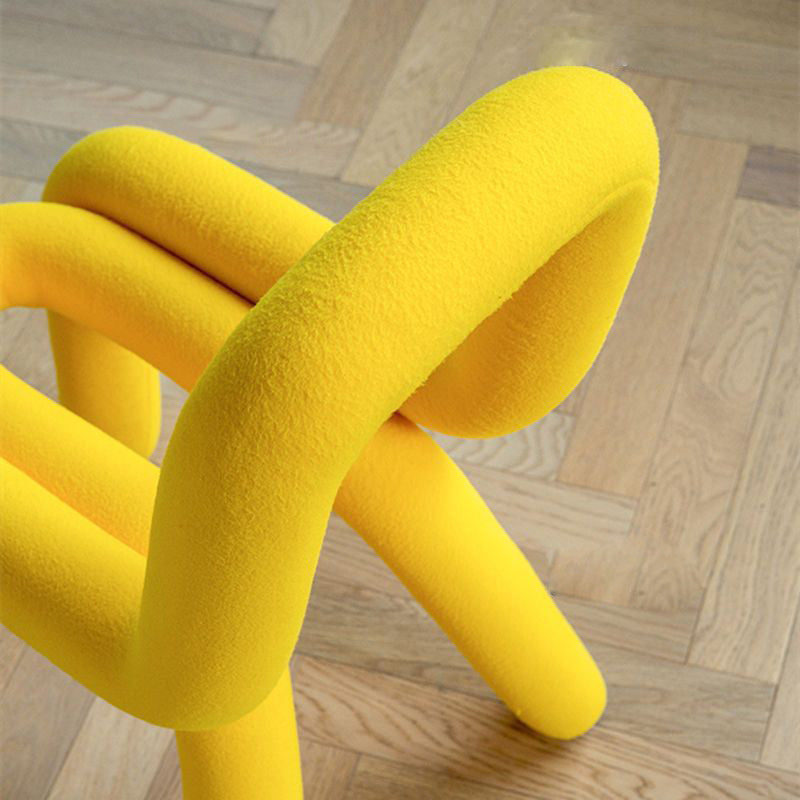 Home Fabric Dining Chairs Designer Style Open Back Armless Chair