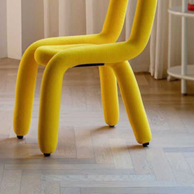 Home Fabric Dining Chairs Designer Style Open Back Armless Chair