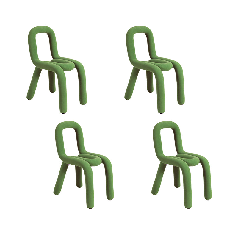 Home Fabric Dining Chairs Designer Style Open Back Armless Chair