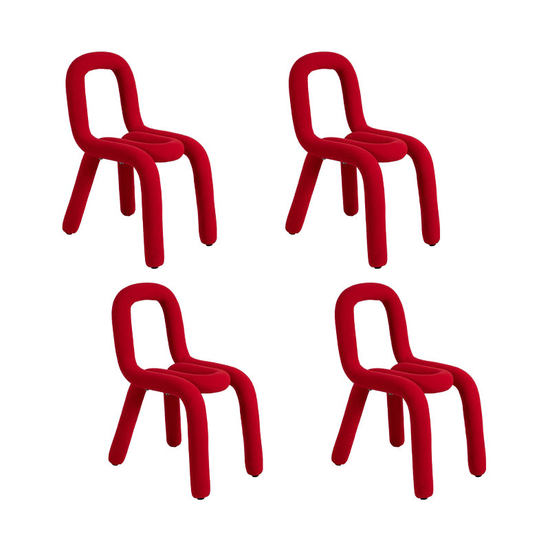 Home Fabric Dining Chairs Designer Style Open Back Armless Chair