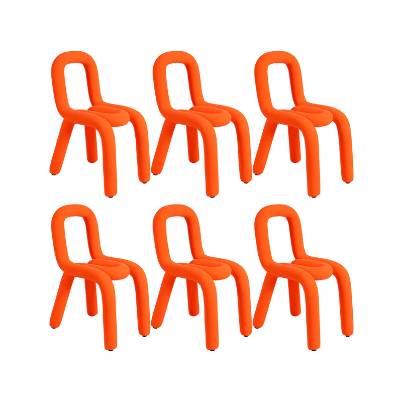 Home Fabric Dining Chairs Designer Style Open Back Armless Chair