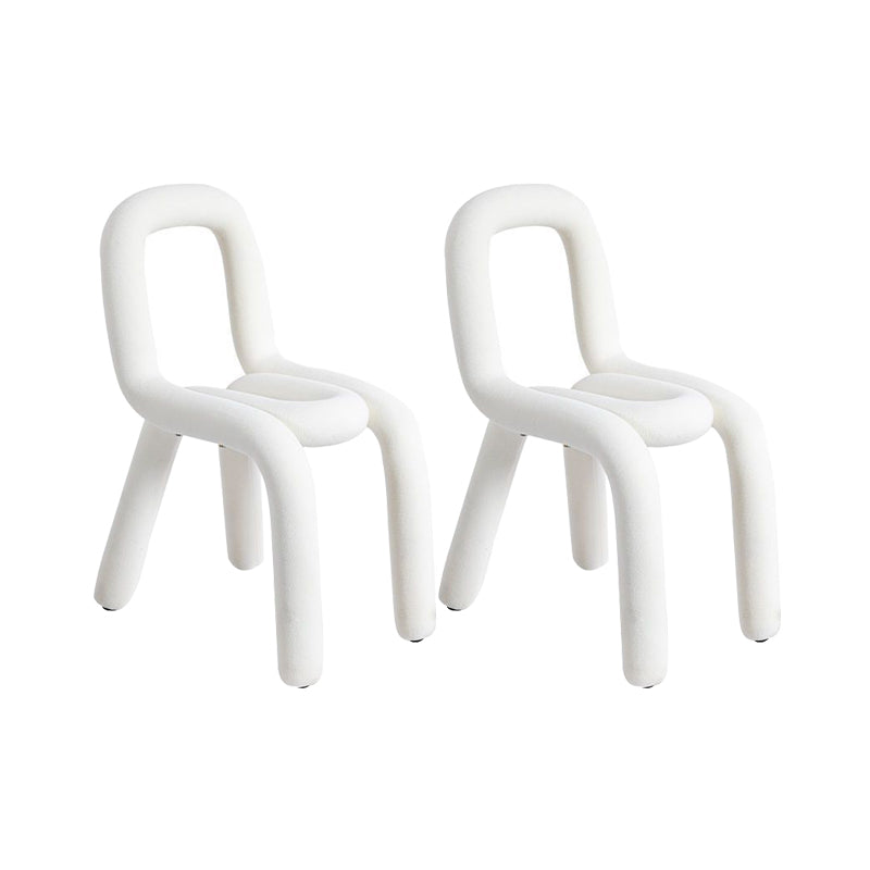 Home Fabric Dining Chairs Designer Style Open Back Armless Chair