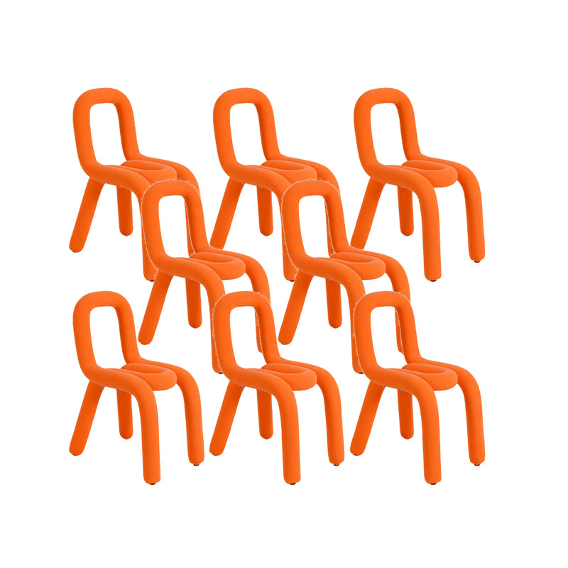 Home Fabric Dining Chairs Designer Style Open Back Armless Chair