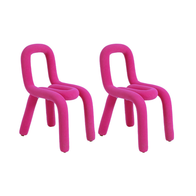 Home Fabric Dining Chairs Designer Style Open Back Armless Chair