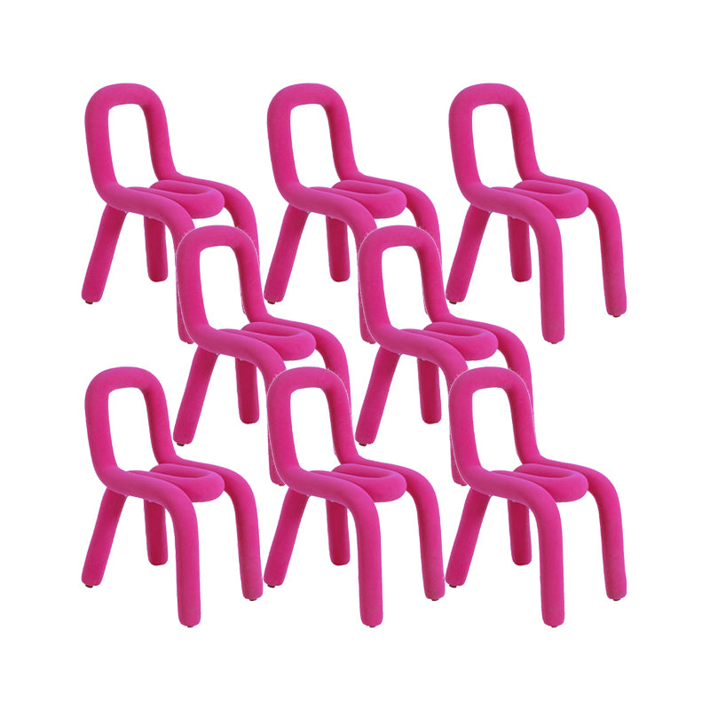 Home Fabric Dining Chairs Designer Style Open Back Armless Chair