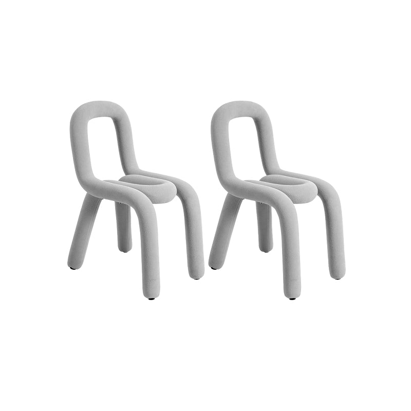 Home Fabric Dining Chairs Designer Style Open Back Armless Chair