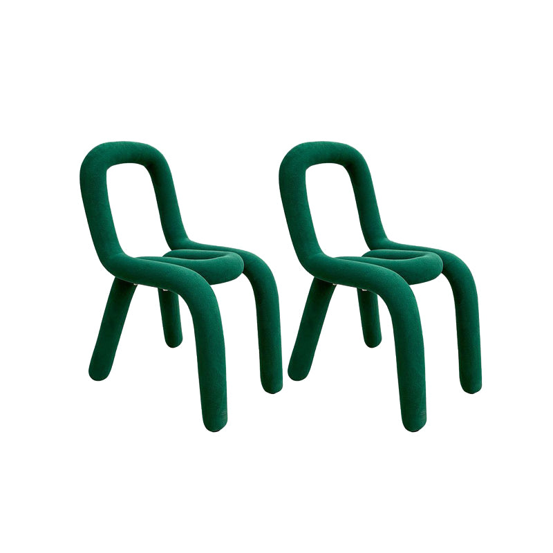 Home Fabric Dining Chairs Designer Style Open Back Armless Chair