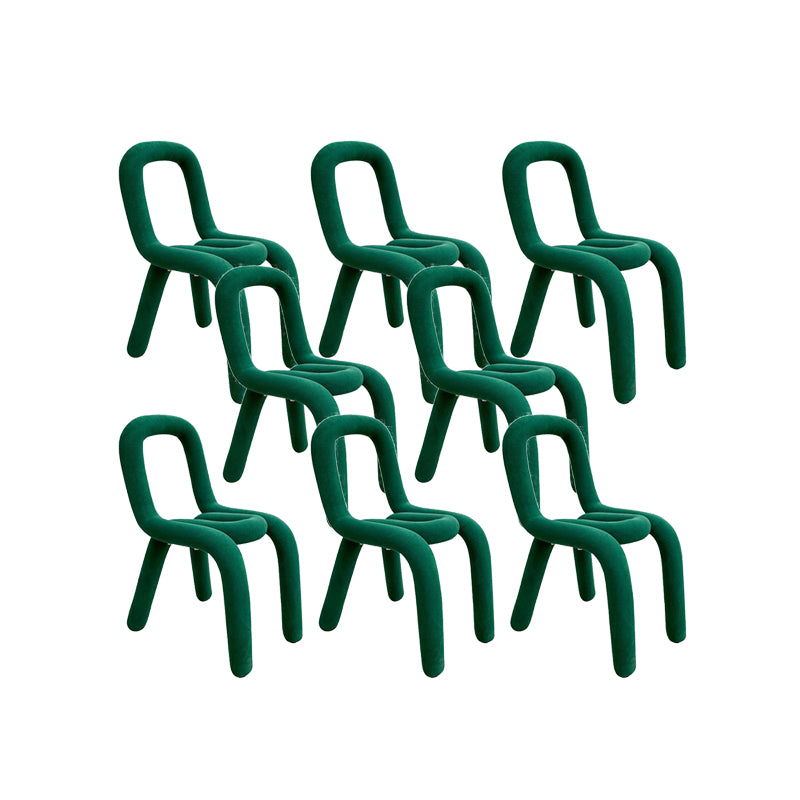 Home Fabric Dining Chairs Designer Style Open Back Armless Chair