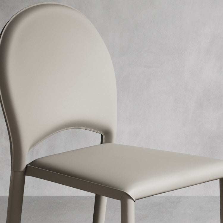 Indoor Faux Leather Side Chair Dining Room Armless Dining Chairs