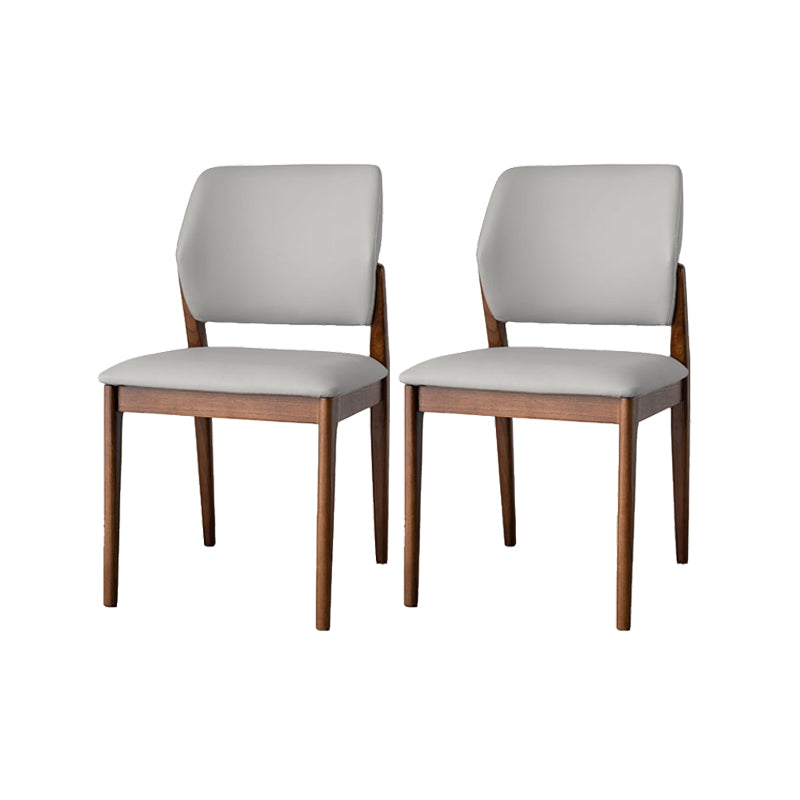 Industrial Upholstered Armless Chair Home Solid Wood Dining Chair